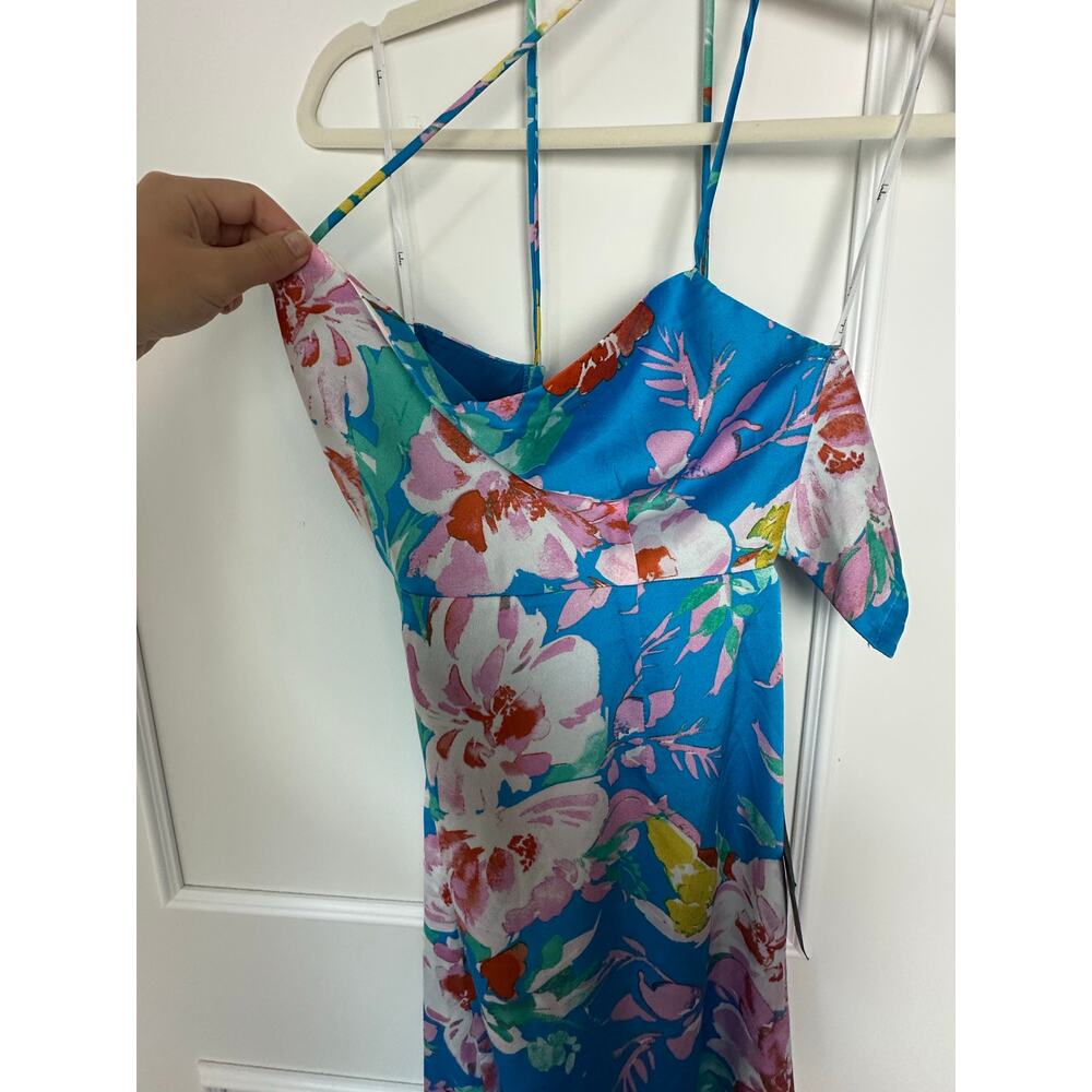 NWT Lulu's Floral Blue Dress Size S - Picture 3 of 9